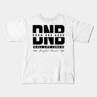 DNB - Split Text (Black) Kids T-Shirt